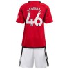 Officiële Voetbalshirt + Korte Broek Manchester United Hannibal 46 Thuis 2023-24 - Kids